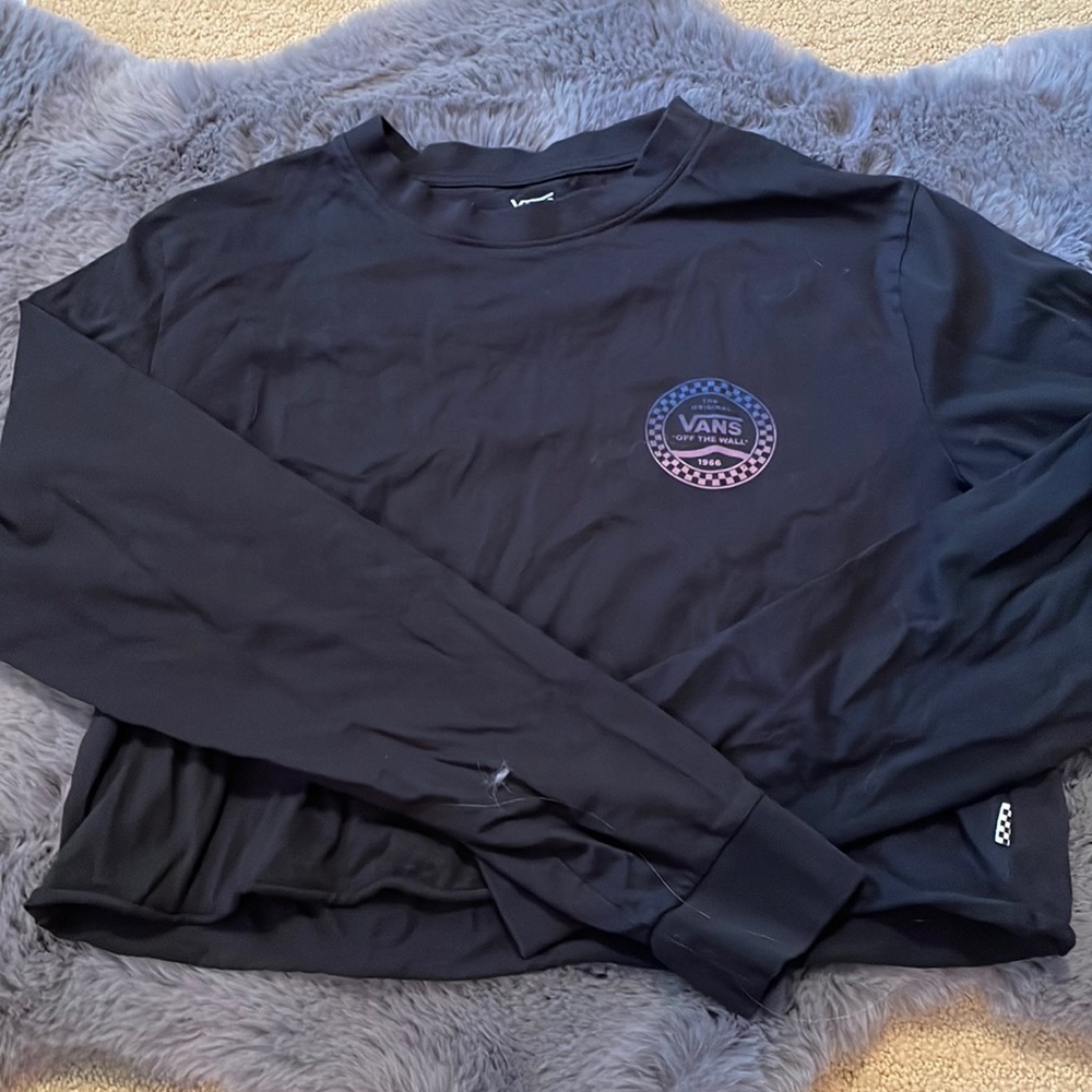 Vans cropped long sleeve tee shirt
